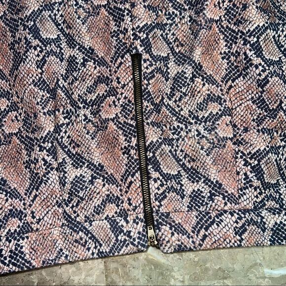 NWT Lea & Viola Pink and Black Snakeskin size small mini skirt 100% polyester - Picture 3 of 8